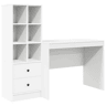 Secretária Escrivaninha de computador - com Armazenamento com gaveta 2 pcs Branco 100 x 50 x 76 cm