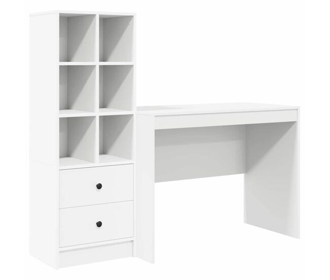 Escritorio - mesa de ordenador con almacenamiento 2 pcs blanco 100 x 50 x 76 cm