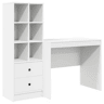 Secretária Escrivaninha de computador - com Armazenamento com gaveta 2 pcs Branco 90 x 50 x 76 cm