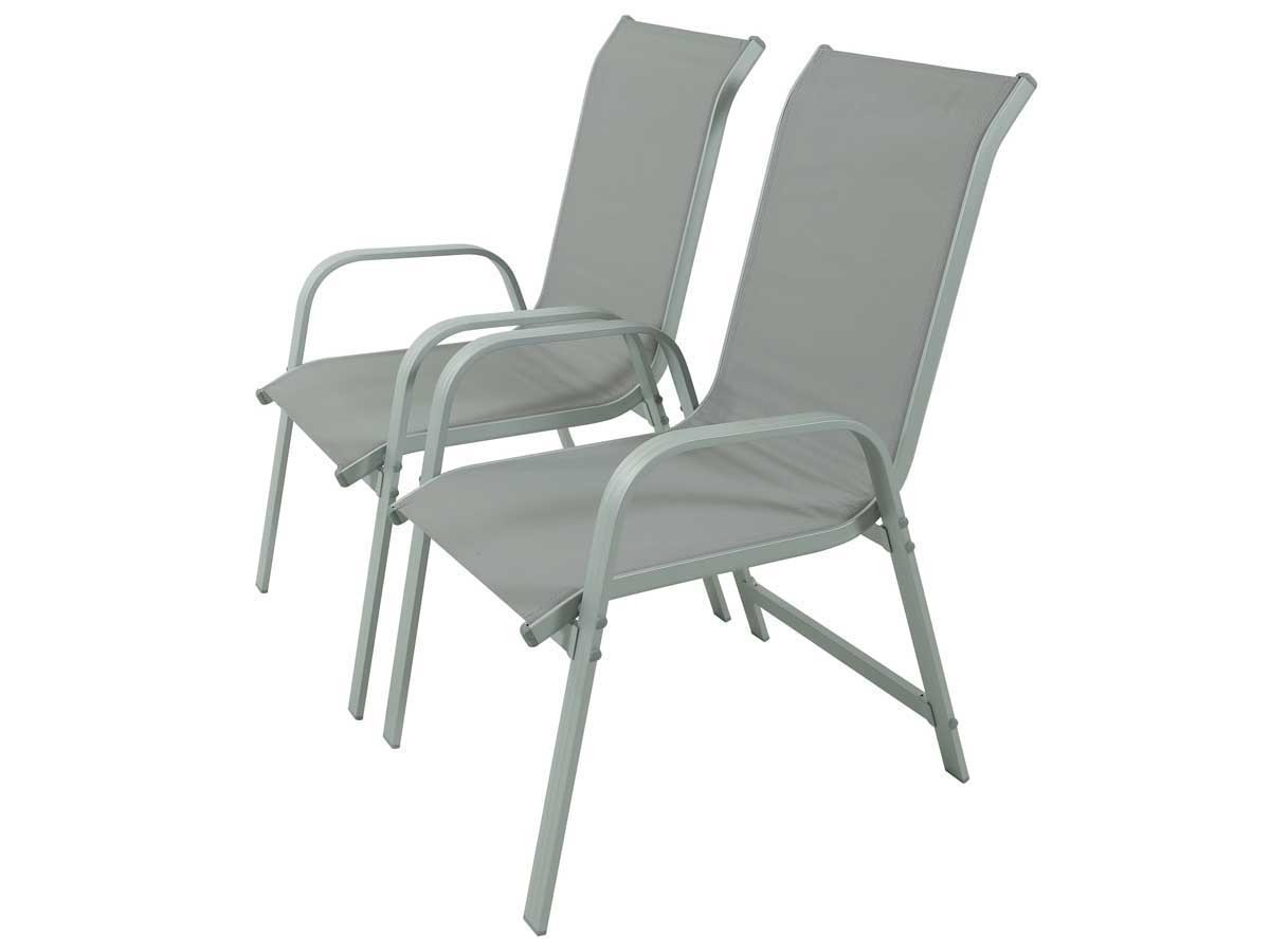 Juego de 2 sillas para jardin textileno