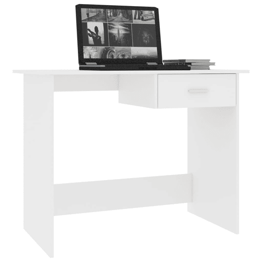 Secretária Escrivaninha de computador - 100x50x76 cm contraplacado branco