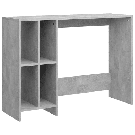 Secretária Escrivaninha de computador - 102,5x35x75 cm derivados de madeira cinzento cimento