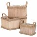 Set 3 Cestos ovalados de madera Set 3 Cestos ovalados de madera Marron