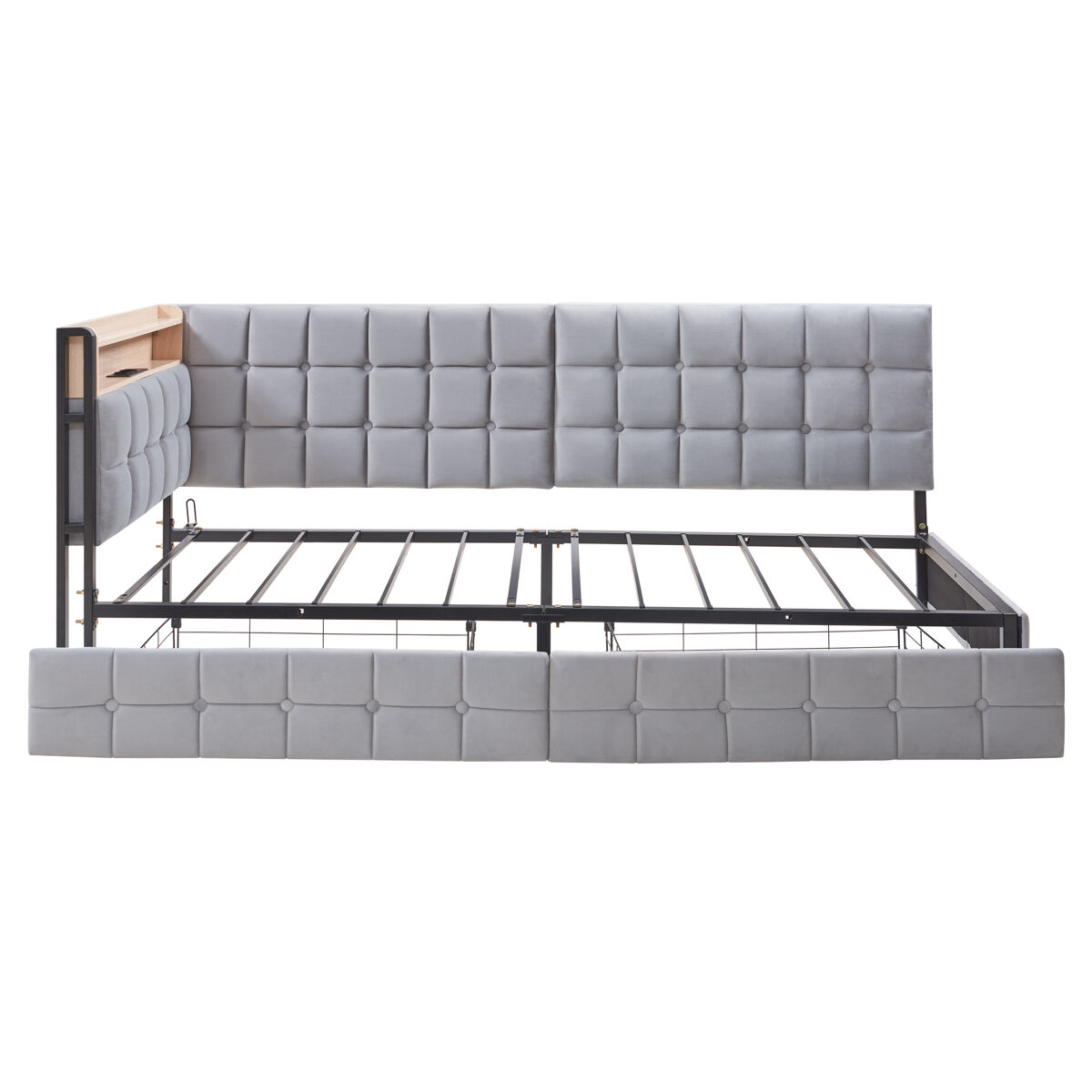 Camas individuales 99x208 Gris Claro