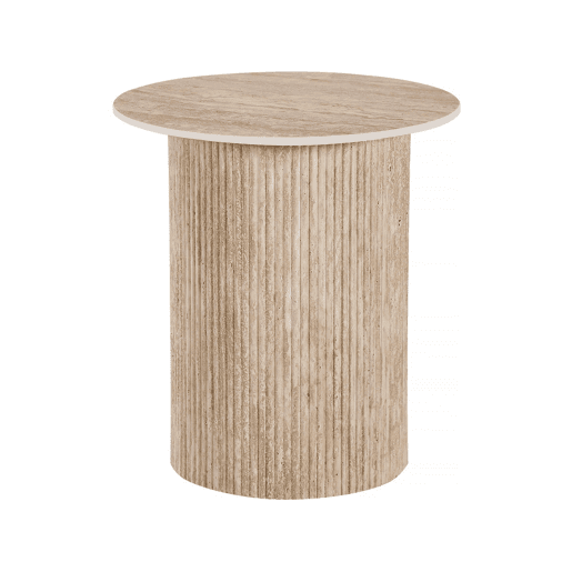Mesa auxiliar de cerâmica u201CEclatu201D, mesa de cabeceira - 50 x 50 cm - Castanho