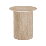 Mesa auxiliar de cerâmica u201CEclatu201D, mesa de cabeceira - 50 x 50 cm - Castanho