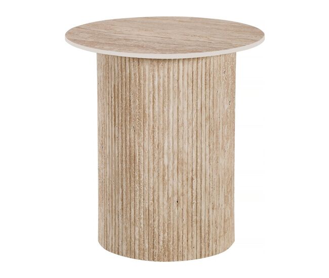 Mesa auxiliar de cerámica "eclat", mesita de noche - 50 x 50 cm - marrón