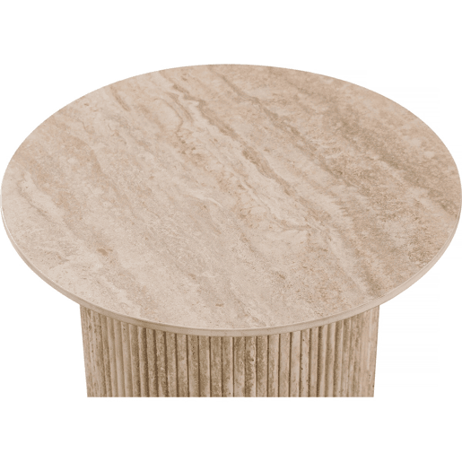 Mesa auxiliar de cerâmica u201CEclatu201D, mesa de cabeceira - 50 x 50 cm - Castanho
