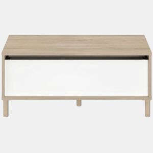 Mesa de Centro Elevável Parisot Branco 100 x 50 x 43,6 cm
