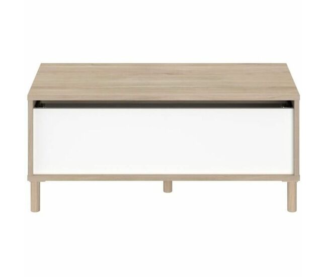 Mesa de Centro Elevable Parisot Blanco 100 x 50 x 43,6 cm