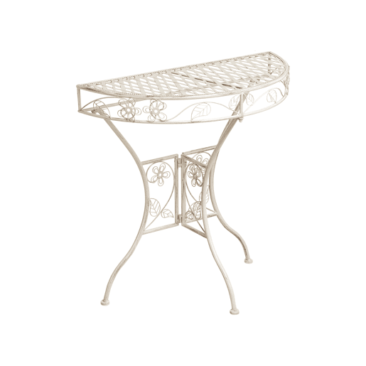 Mesa bistrô YAVIZA 80 cm 36 cm Metal Creme claro Mesa bistrô YAVIZA 80 cm 36 cm Metal Creme claro