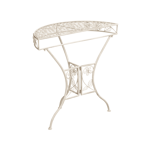 Mesa bistrô YAVIZA 80 cm 36 cm Metal Creme claro Mesa bistrô YAVIZA 80 cm 36 cm Metal Creme claro