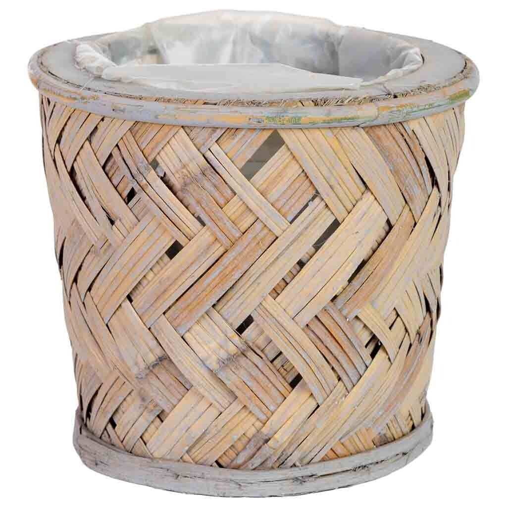 Cesto redondo de madera