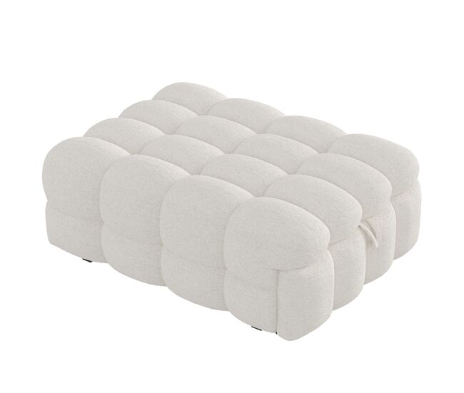 Sofá cama 90x200 cm - 2 en 1, con reposapiés, sofá extensible, cama individual, tejido de terciopelo - beige