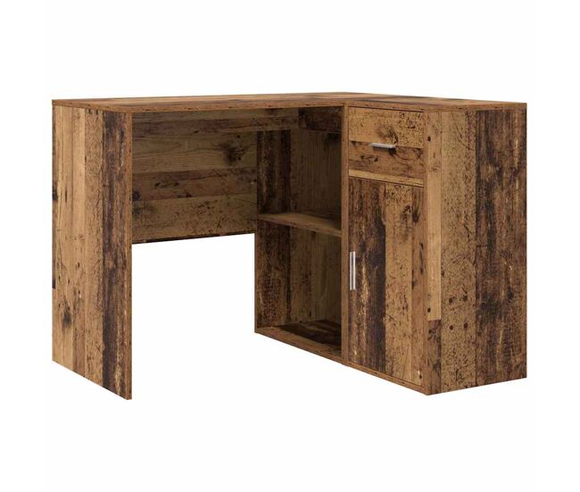 Escritorio - mesa de ordenador de esquina 2 pcs madera vieja 102 x 50 x 75 cm