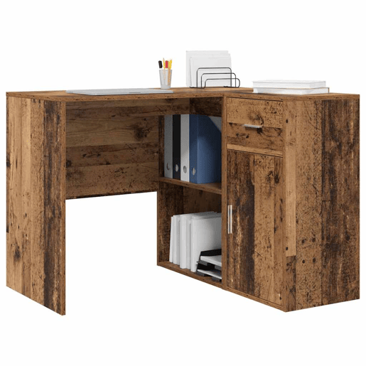 2pcs Secretária de canto - Mesa de computador Madeira antiga 102 x 50 x 75 cm