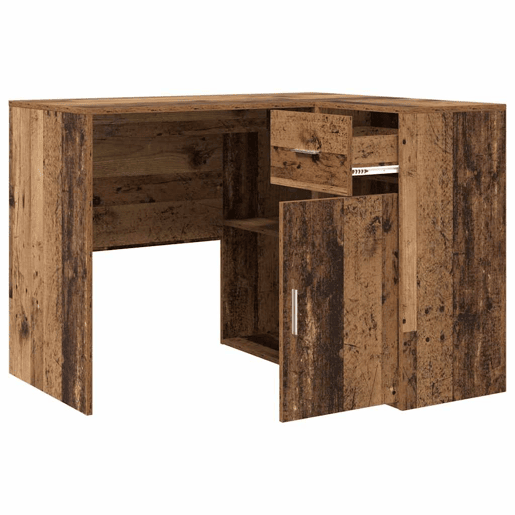 2pcs Secretária de canto - Mesa de computador Madeira antiga 102 x 50 x 75 cm