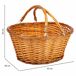 Cesta de mimbre asa abatible Cesta de mimbre asa abatible Marron
