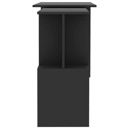Secretária de canto - Mesa de computador 200x50x76 cm contraplacado cinzento
