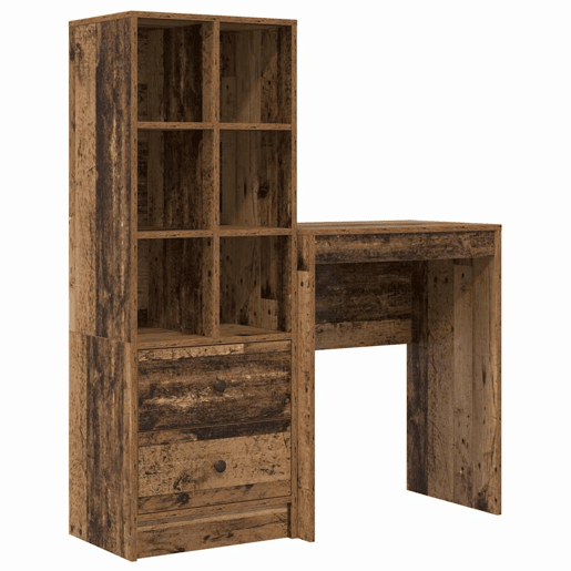 Secretária Escrivaninha de computador - com Armazenamento 2 pcs Madeira Antiga 45.5 x 34 x 127 cm Secretária Escrivaninha de computador - com Armazenamento 2 pcs Madeira Antiga 45.5 x 34 x 127 cm