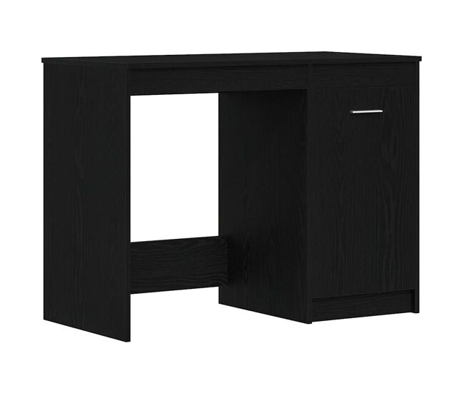 Escritorio - mesa de ordenador de madera ingeniería roble negro 100x50x76 cm