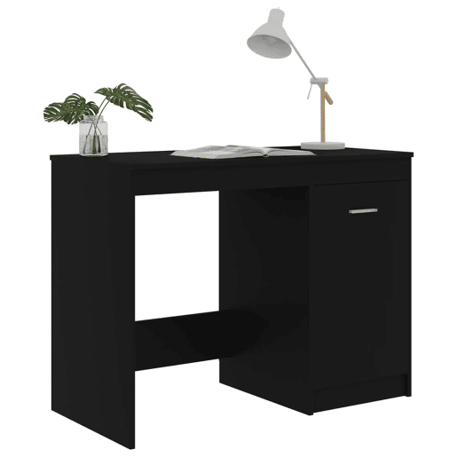 Secretária Escrivaninha de computador - 100x50x76 cm derivados de madeira preto