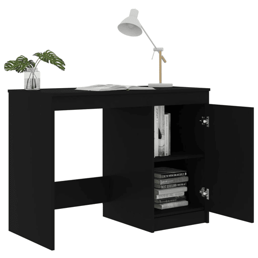 Secretária Escrivaninha de computador - 100x50x76 cm derivados de madeira preto