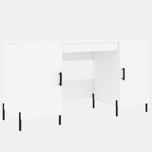 Secretária Escrivaninha de computador - 140x50x75 cm derivados de madeira branco
