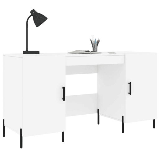 Secretária Escrivaninha de computador - 140x50x75 cm derivados de madeira branco