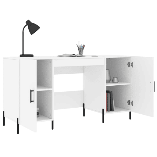 Secretária Escrivaninha de computador - 140x50x75 cm derivados de madeira branco