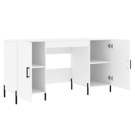 Secretária Escrivaninha de computador - 140x50x75 cm derivados de madeira branco