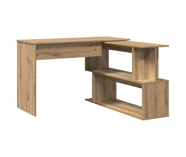 Escritorio - mesa de ordenador de esquina madera contrachapada 200,5x50x76 cm