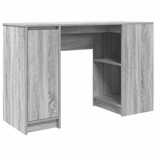 Secretária Escrivaninha de computador - 120x42x76 cm derivados de madeira cinzento sonoma