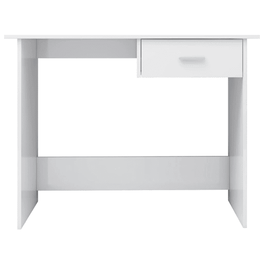 Secretária Escrivaninha de computador - 100x50x76 cm contraplacado branco brilhante