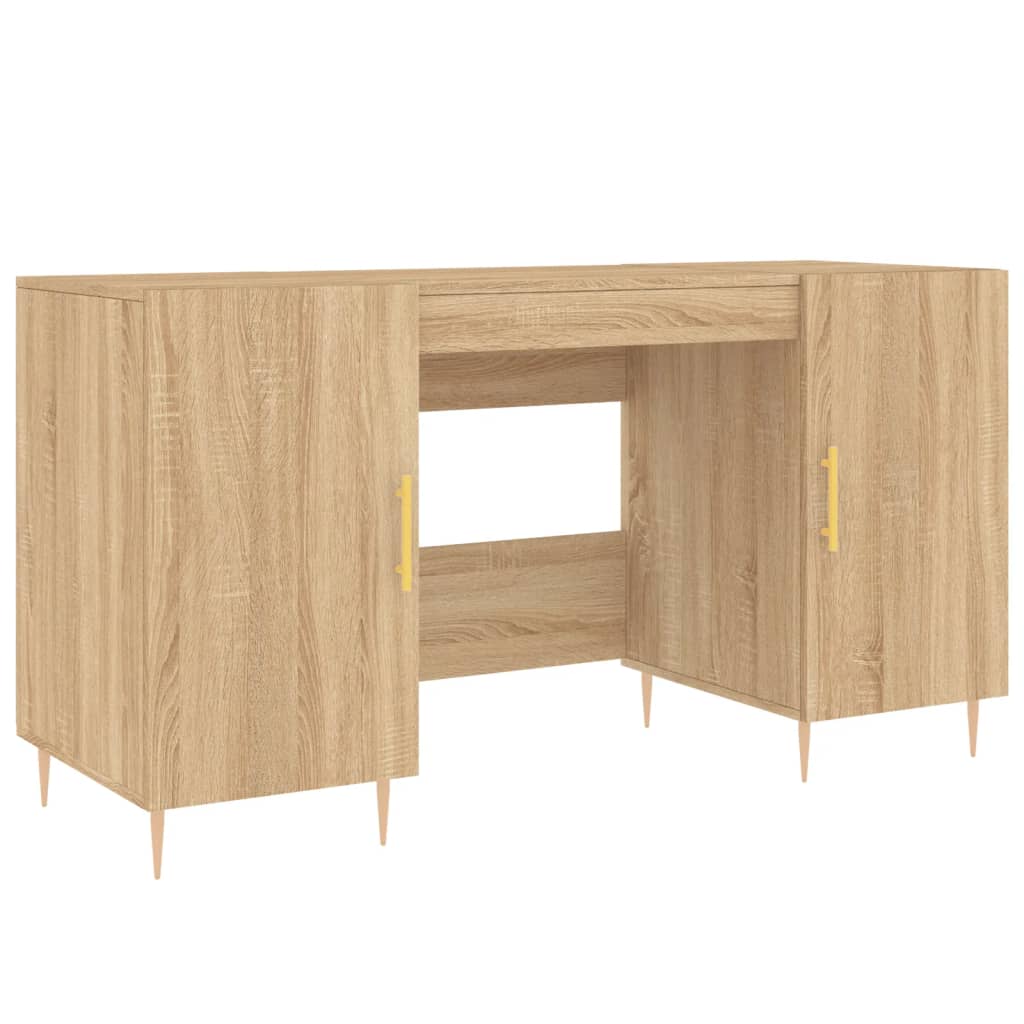 Escritorio - mesa de ordenador madera de ingeniería roble sonoma 140x50x75 cm