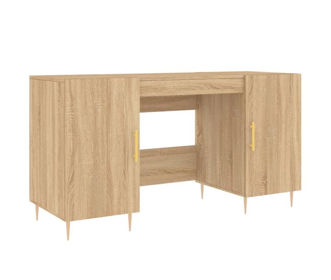 Escritorio - mesa de ordenador madera de ingeniería roble sonoma 140x50x75 cm