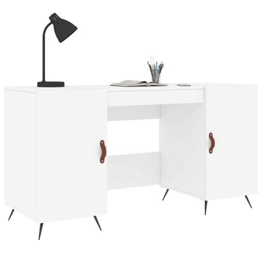 Secretária Escrivaninha de computador - 140x50x75 cm derivados de madeira branco