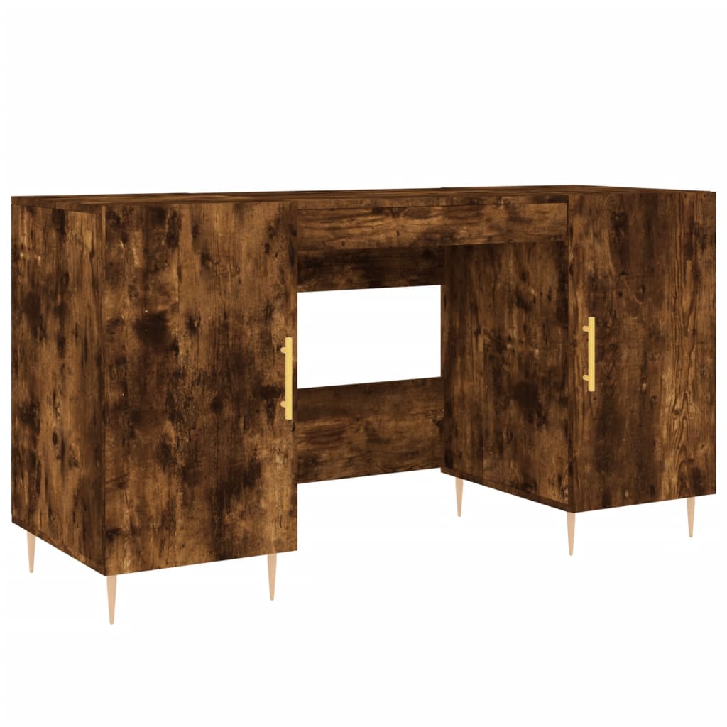 Escritorio - mesa de ordenador madera de ingeniería roble ahumado 140x50x75 cm