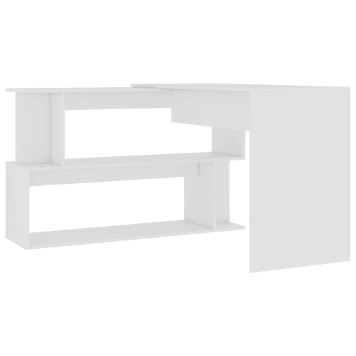 Secretária de canto - Mesa de computador 200x50x76 cm derivados de madeira branco