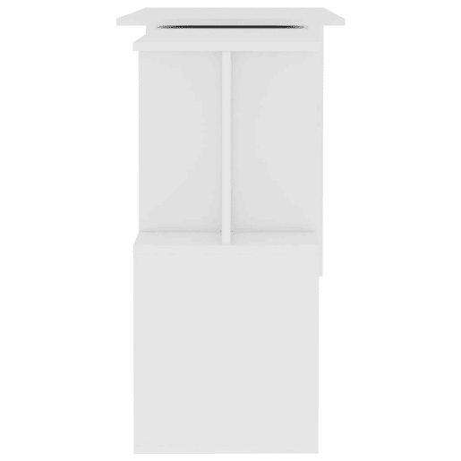 Secretária de canto - Mesa de computador 200x50x76 cm derivados de madeira branco