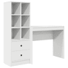Secretária Escrivaninha de computador - com Armazenamento com gaveta 2 pcs Branco 90 x 40 x 76 cm