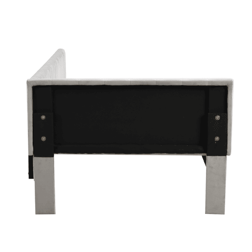 Sofá-cama 90x200 - Multifuncional com estrado, tecido de veludo suave para a pele - Cinza