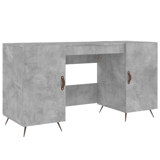 Secretária Escrivaninha de computador - 140x50x75 cm derivados de madeira cinza cimento