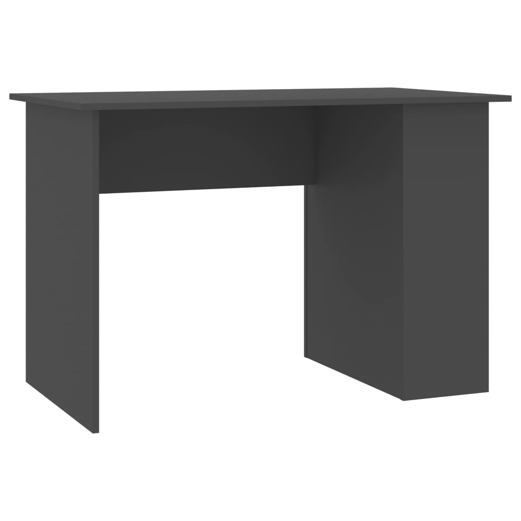 Escritorio - mesa de ordenador de madera contrachapada gris 110x60x73 cm