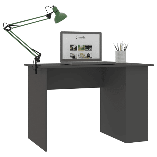 Secretária Escrivaninha de computador - 110x60x73 cm contraplacado cinzento Secretária Escrivaninha de computador - 110x60x73 cm contraplacado cinzento
