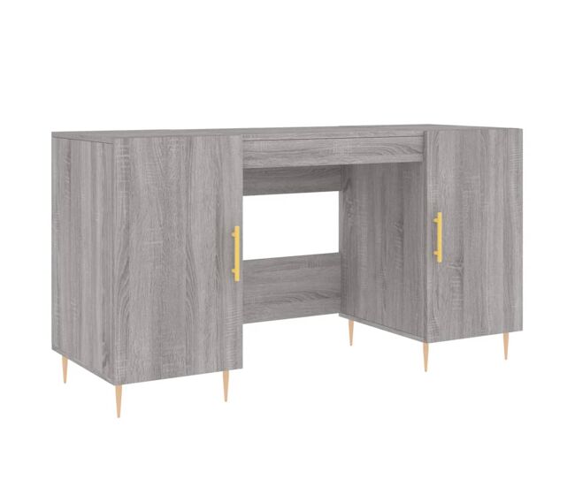 Escritorio - mesa de ordenador madera de ingeniería gris sonoma 140x50x75 cm