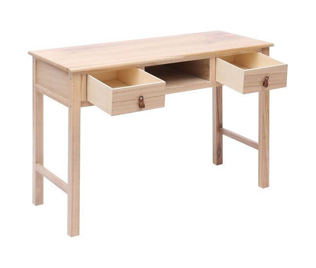 Escritorio - mesa de ordenador de madera color natural 110x45x76 cm