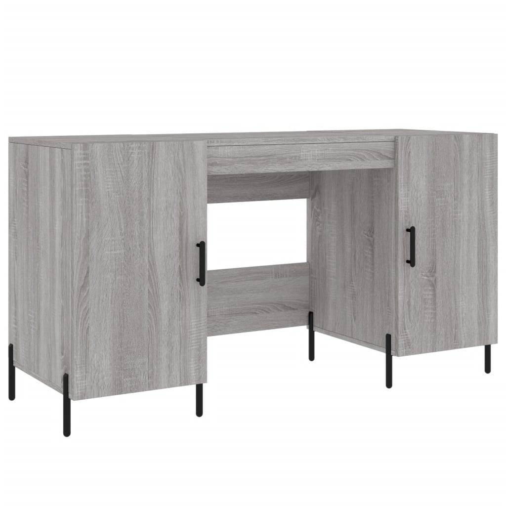 Escritorio - mesa de ordenador madera de ingeniería gris sonoma 140x50x75 cm
