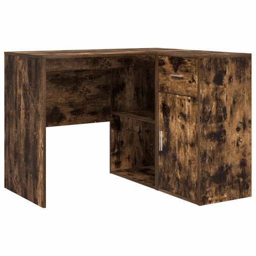 2pcs Secretária de canto - Mesa de computador Carvalho Defumado 102 x 50 x 75 cm
