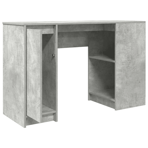 Secretária Escrivaninha de computador - 120x42x76 cm derivados de madeira cinza cimento